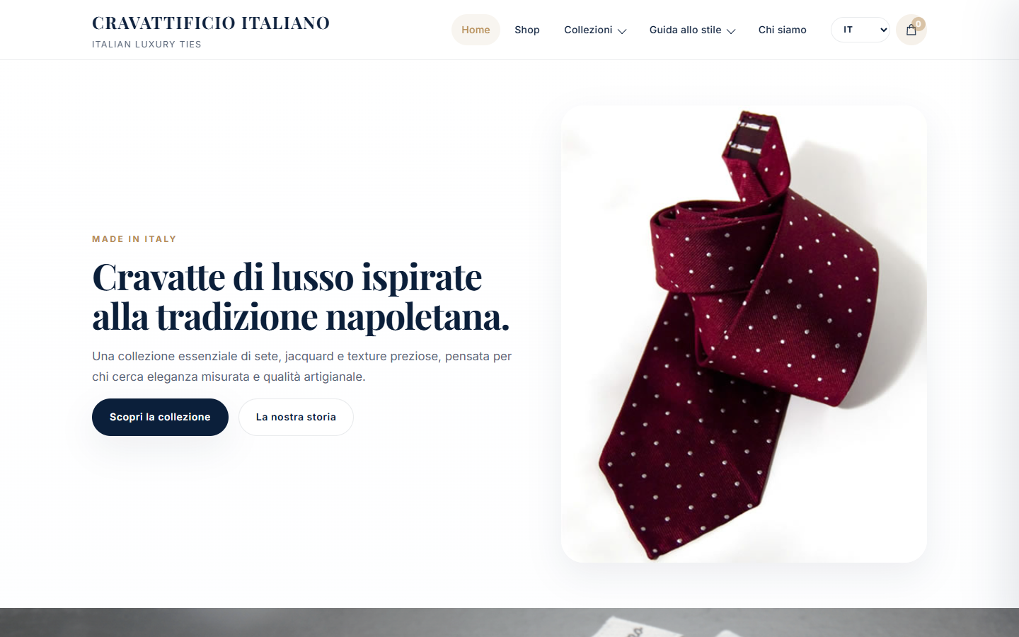 Handmade ties e-commerce | Cravattificio Italiano
