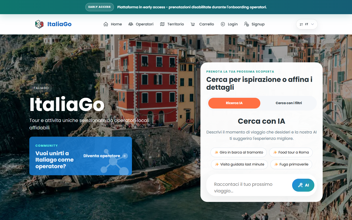 ItaliaGo tours and experiences marketplace